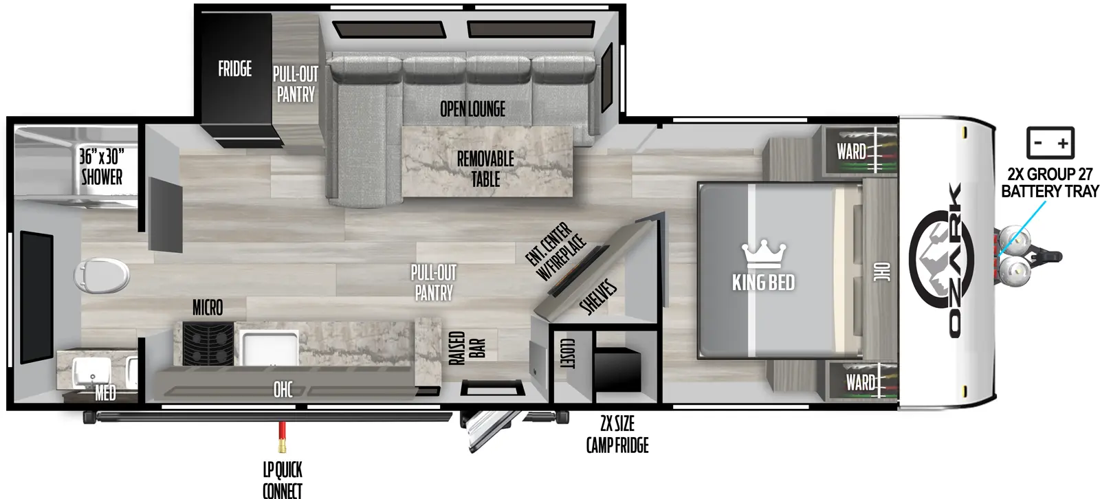 Ozark 2730RBK Floorplan